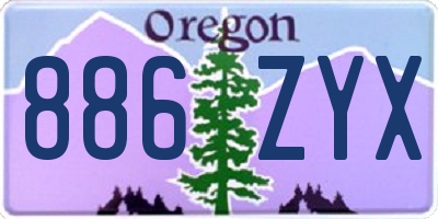 OR license plate 886ZYX