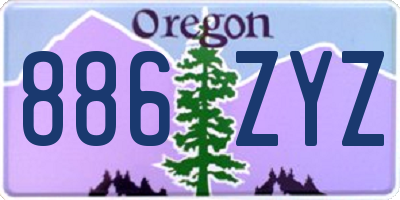 OR license plate 886ZYZ