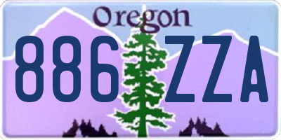 OR license plate 886ZZA