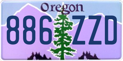 OR license plate 886ZZD