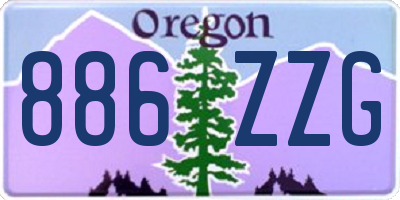 OR license plate 886ZZG