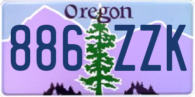OR license plate 886ZZK