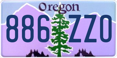 OR license plate 886ZZO