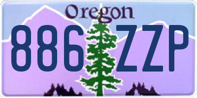 OR license plate 886ZZP