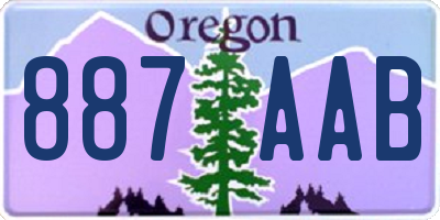 OR license plate 887AAB