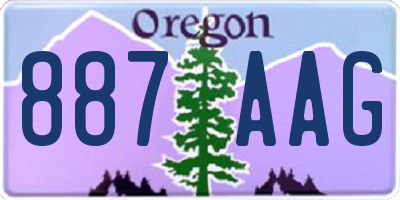 OR license plate 887AAG