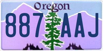 OR license plate 887AAJ
