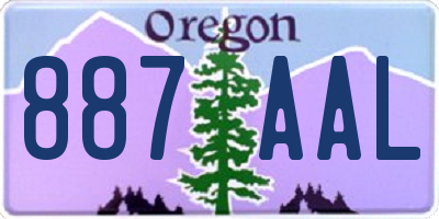 OR license plate 887AAL