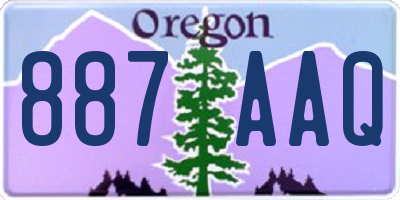 OR license plate 887AAQ