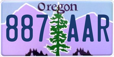 OR license plate 887AAR