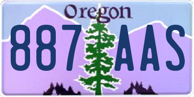 OR license plate 887AAS