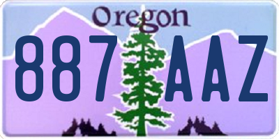 OR license plate 887AAZ