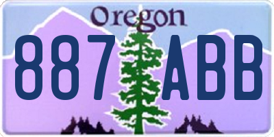 OR license plate 887ABB
