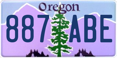 OR license plate 887ABE
