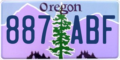 OR license plate 887ABF