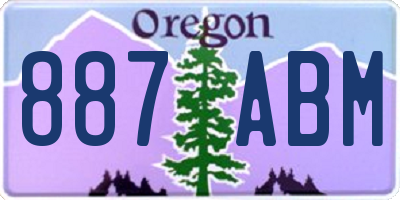 OR license plate 887ABM