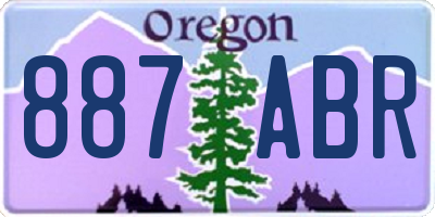 OR license plate 887ABR