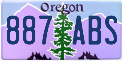 OR license plate 887ABS