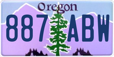 OR license plate 887ABW