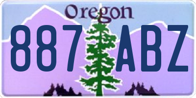 OR license plate 887ABZ