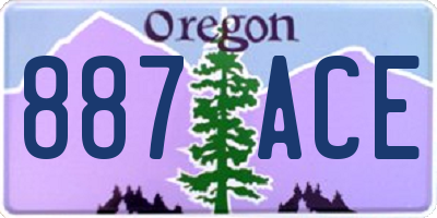 OR license plate 887ACE