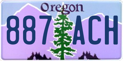 OR license plate 887ACH