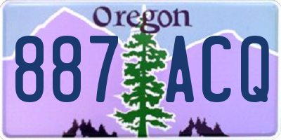 OR license plate 887ACQ