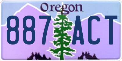 OR license plate 887ACT