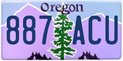 OR license plate 887ACU