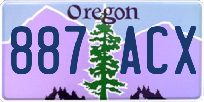 OR license plate 887ACX