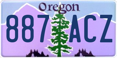 OR license plate 887ACZ