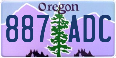 OR license plate 887ADC