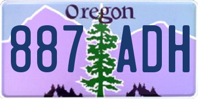 OR license plate 887ADH