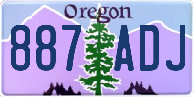 OR license plate 887ADJ
