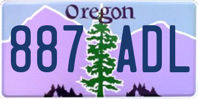 OR license plate 887ADL
