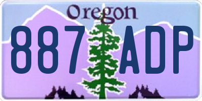 OR license plate 887ADP
