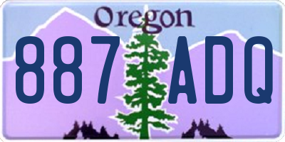 OR license plate 887ADQ