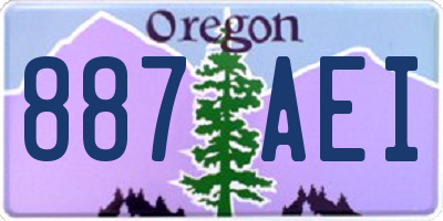 OR license plate 887AEI