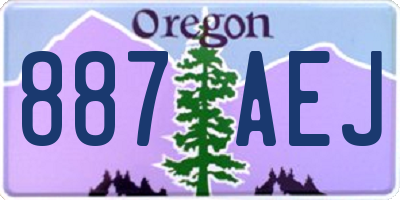 OR license plate 887AEJ
