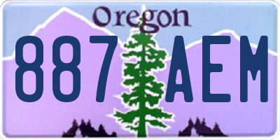OR license plate 887AEM