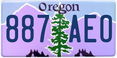 OR license plate 887AEO
