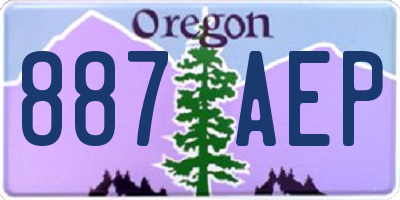 OR license plate 887AEP