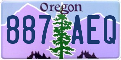 OR license plate 887AEQ