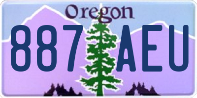 OR license plate 887AEU