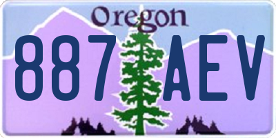 OR license plate 887AEV