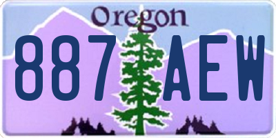 OR license plate 887AEW