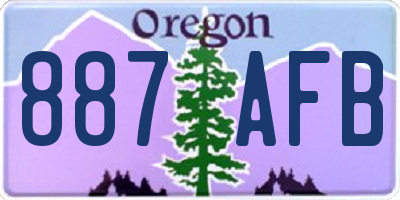OR license plate 887AFB