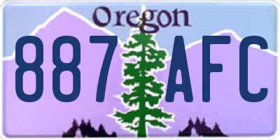OR license plate 887AFC