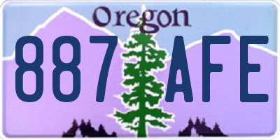 OR license plate 887AFE