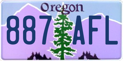 OR license plate 887AFL